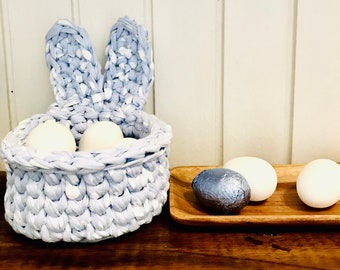 Easter Bunny Basket PDF Crochet Pattern