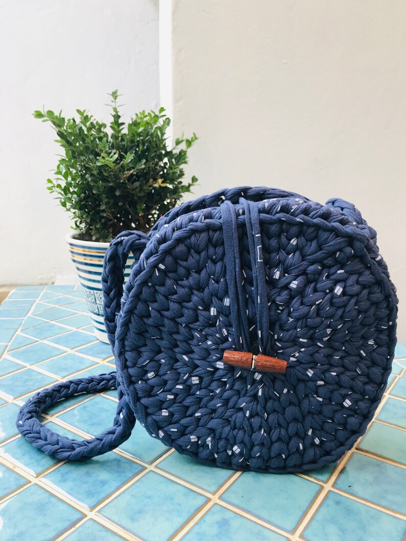 CROCHET PATTERN Round Crochet Bags Pattern Bali Bag Beach Etsy