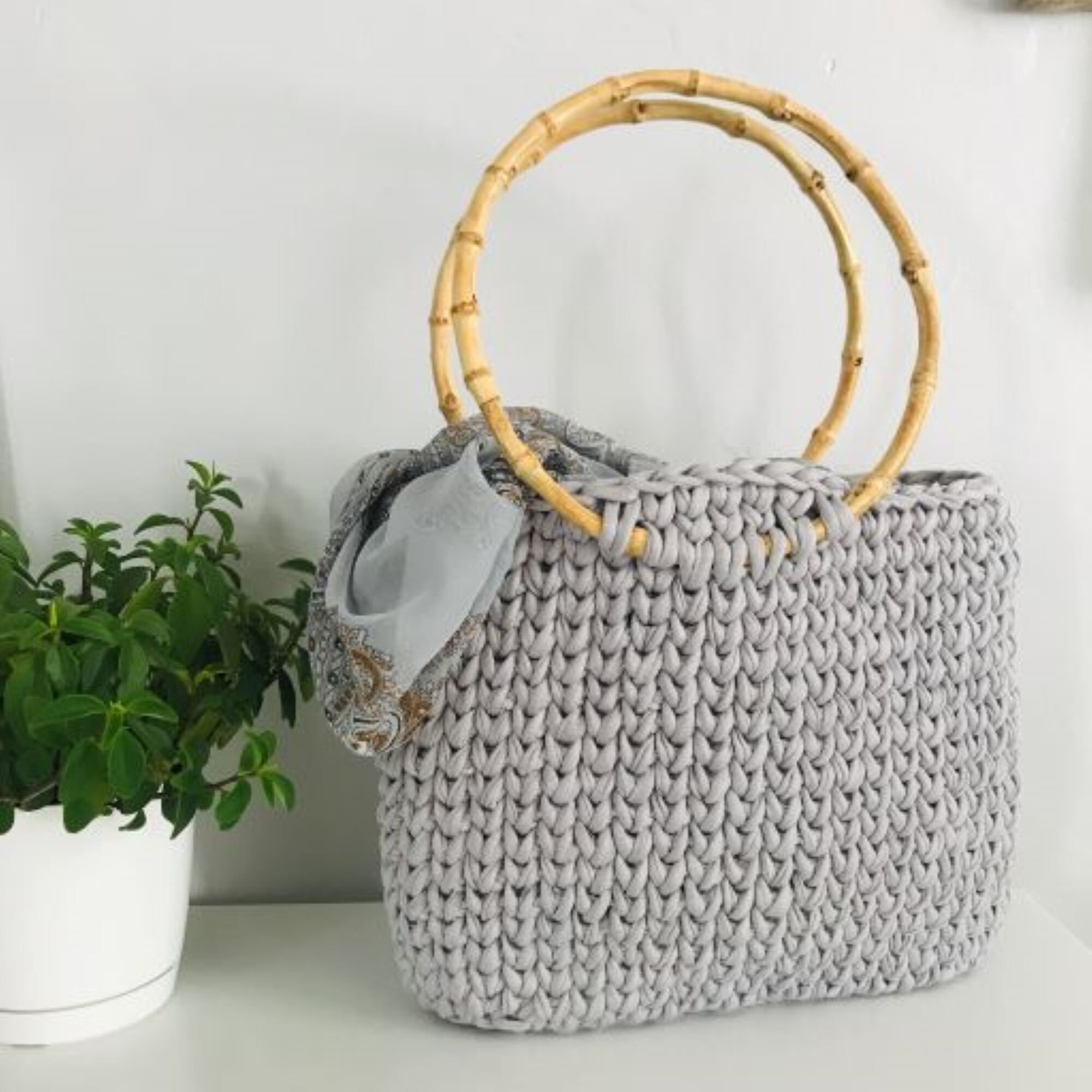 PDF Download Photo Tutorial Crochet Shopper With Cane Handles Etsy UK