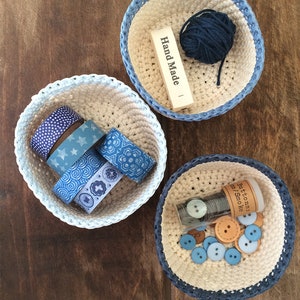 CROCHET PATTERN Mini crochet bowls pattern, crochet basket, crochet patterns, basket pattern, instant download, pattern download