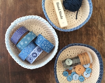 CROCHET PATTERN Mini crochet bowls pattern, crochet basket, crochet patterns, basket pattern, instant download, pattern download