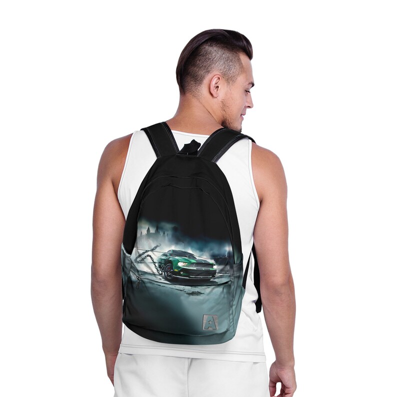 All Over Printed School Backpack Racing Car Unisex Water proof Sale Work Travel rucksack
