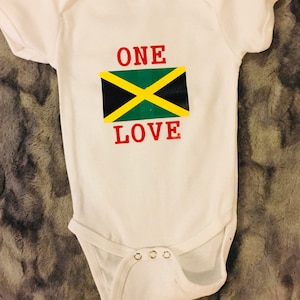 One Love bodysuit | Bob Marley | Reggae | One Love | Lets get together and feel alright | Bob Marley and the Wailers | Jamaica baby gift