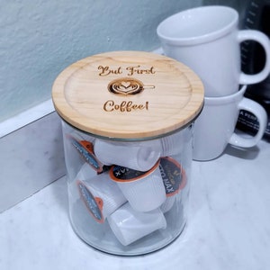 Custom Ikea Jar, Large Glass Jar with Lid, Airtight Bamboo Lid, Engrave, Kitchen Jar, Housewarming Gift, personalized gift, Cookie jar