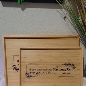 Funny bamboo serving tray, charcuterie board image 6