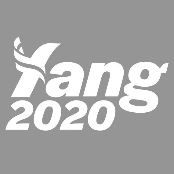 Andrew Yang 2020 YangGang White Vinyl Decal Sticker Car Laptop President MATH