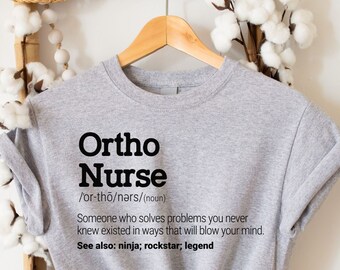 Chemise Definition - Sweat-shirt infirmière orthopédique l Sweat à capuche orthopédique, col rond pour homme, femme l nouveau, diplôme étudiant en sciences infirmières, cadeaux de la semaine de l'infirmière