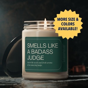 Custom Judge Candle for Men, Funny Judge Gifts, Judge Retirement Soy Scented Candle, New Judge Graduation, Attorney Gifts Women, Law School
