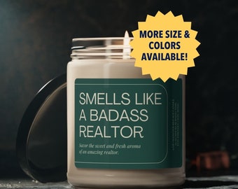 Funny Realtor Gift, Smells Like Best Realtor Candle, Gift for Realtor, Real Estate Agent Gift, Salesperson Gift, Closing Day Gift New House