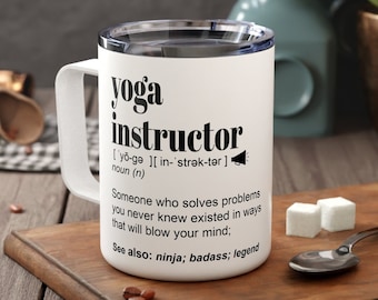 YOGA INSTRUCTOR Gift Mug for Men and Women l For Birthday, Appreciation, Thank You Gift, A Personalized Custom Name Coffee Mug
