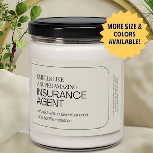 Insurance Agent Candle, Funny Insurance Agent Gifts, Insurance Agent Thank You, Insurance Broker Gifts, Appreciation Gift, Insurance Officer