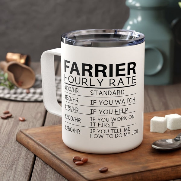 Farrier Gifts for Men Horse Gifts for Women Farrier Custom Travel Cup Horse Trainer Personalized Mug Funny Gifts for Farriers Equestrian Cup