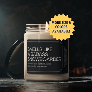 Skiing Ski Skier Gifts, Snowboarding Candle, Gift for Snowboarder, Funny Snowboard Gift, Snowboarding Birthday Gift, Winter Sports Lover