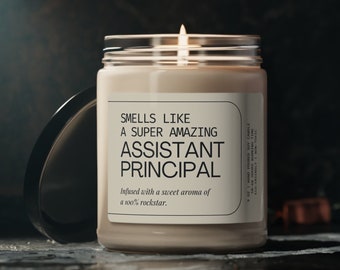 Smells Like Assistant Principal Funny Candle New Vice Principal Soy Wax Candle Principal Leaving Retirement Associate Principal Decorations