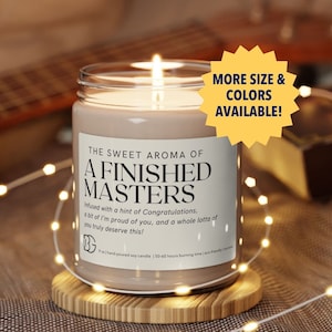 Masters Degree Graduation Gift, Funny Grad Candle for Men, Graduation Gifts for Masters Degree, Son Gift Candle, Grad Gift for Her Daughter