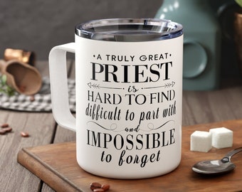 Priest Gift A Truly Great Priest Travel Mug Catholic Priest Gifts Personalized Mug for Priest Wedding Gift Priest Retirement Confirmation