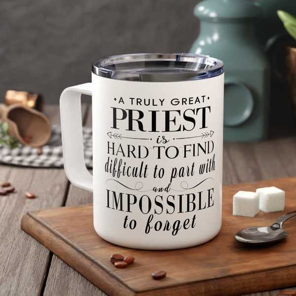 Priest Gift A Truly Great Priest Travel Mug Catholic Priest Gifts Personalized Mug for Priest Wedding Gift Priest Retirement Confirmation