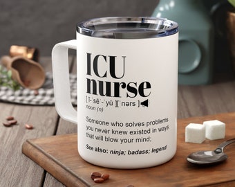 ICU Nurse Travel Mug Personalized Neonatal ICU Nurse Cup Custom Trauma Icu Nurse Gift Surgical Icu Nurse Coffee Mug Nurse Appreciation Gift