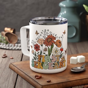First Sergeant Gifts Air Force Sergeant Promotion Travel Mug for Women 1sg Army Msgt Coffee Cup Military Chief Master Custom Cup for Her