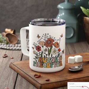 Nurse Preceptor Gift Nurse Travel Mug Wildflowers for Women Mentor Personalized Cup Nurse Mentor Thank You Nursing Practitioner Gift for Her