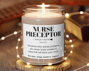 PRECEPTOR Gifts l Funny Candle Gift For Women and Men l Appreciation, Birthday, Christmas Gift l Hand Poured, Soy Scented Candle 9 oz