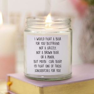 Funny Best Friend BFF, Bestie, True Friends Candle Gift l Birthday, Christmas, Moving Away Gift l Hand Poured, Soy Scented Candle 9 oz