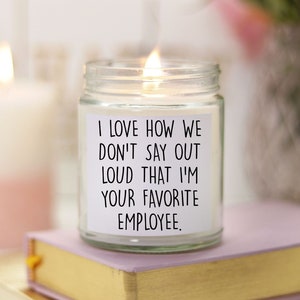 Funny Boss Day Candle Gift l For Supervisor, Manager, Office l Birthday, Christmas, Appreciation Day l Hand Poured, Soy Scented Candle 9 oz