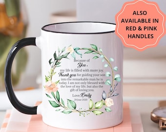 Mother of the Groom Mug, Mother-In-Law Gift, Wedding Thank You Present from Bride, Personalized Custom Coffee Cup With Gift Wrapping Options