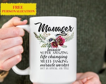 Personalized Manager Gift for Women l Stage, Program, Regional Manager l Thank You, Appreciation, Birthday, Christmas l Custom Name Cup