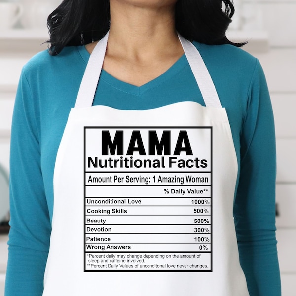 Mama Apron with Pockets Mom Apron for Cooking Baking BBQ Funny Apron for Mothers Day Gift for Grandma Kitchen Apron for Women