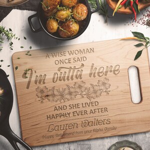 A Wise Woman Once Said Cutting Board l Retirement, Going Away Gift for Boss, Coworker l Company Farewell Party l Custom Maple Cutting Board