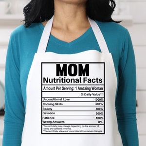 Mom Apron with Pockets Mom Apron for Cooking Baking BBQ Funny Apron for Mothers Day Gift for Mom Kitchen Apron for Women
