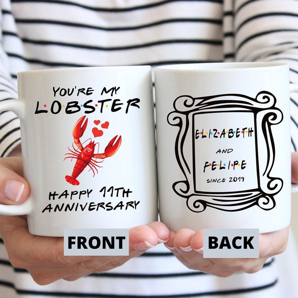 Funny 11th Anniversary l You're My Lobster Mug l You're My Person Cup l Eleven Year Anniversary l Personalized Husband, Wife Gift Idea