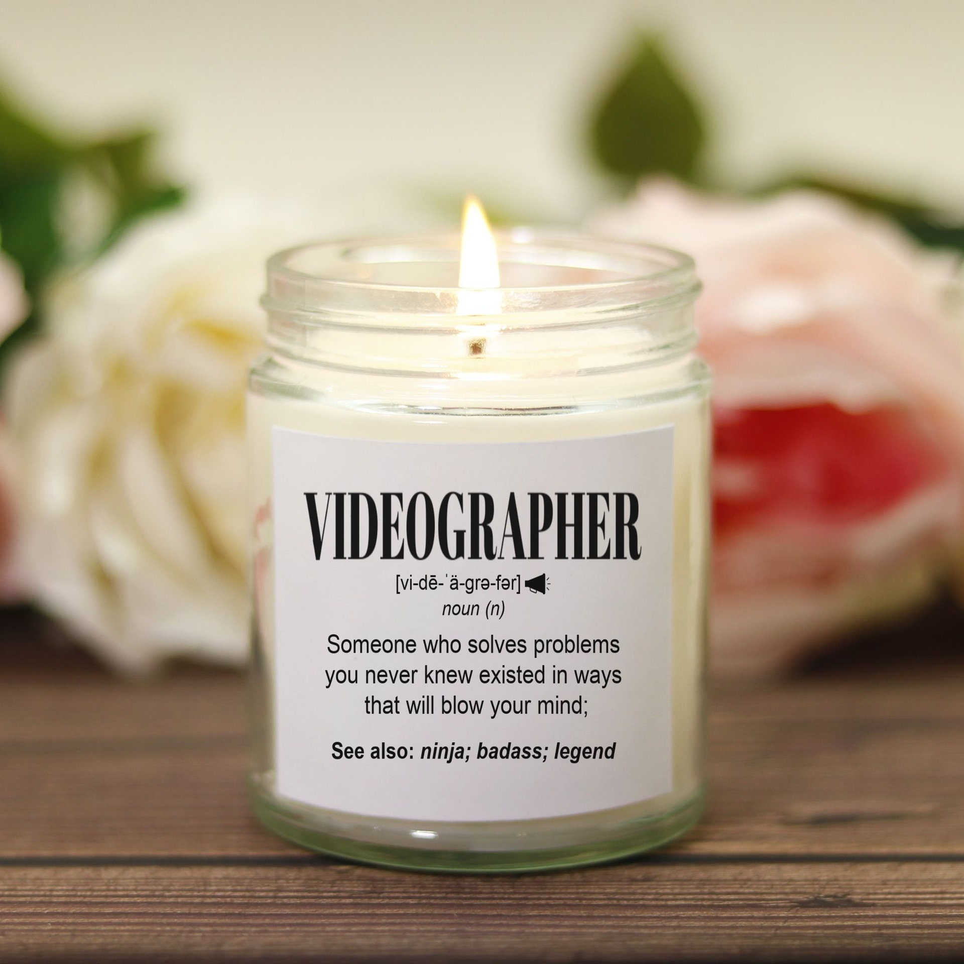 Videographer Gifts L Funny Candle Gift For Women & Men Appreciation, Birthday, Christmas Hand Poured, Soy Scented 9Oz