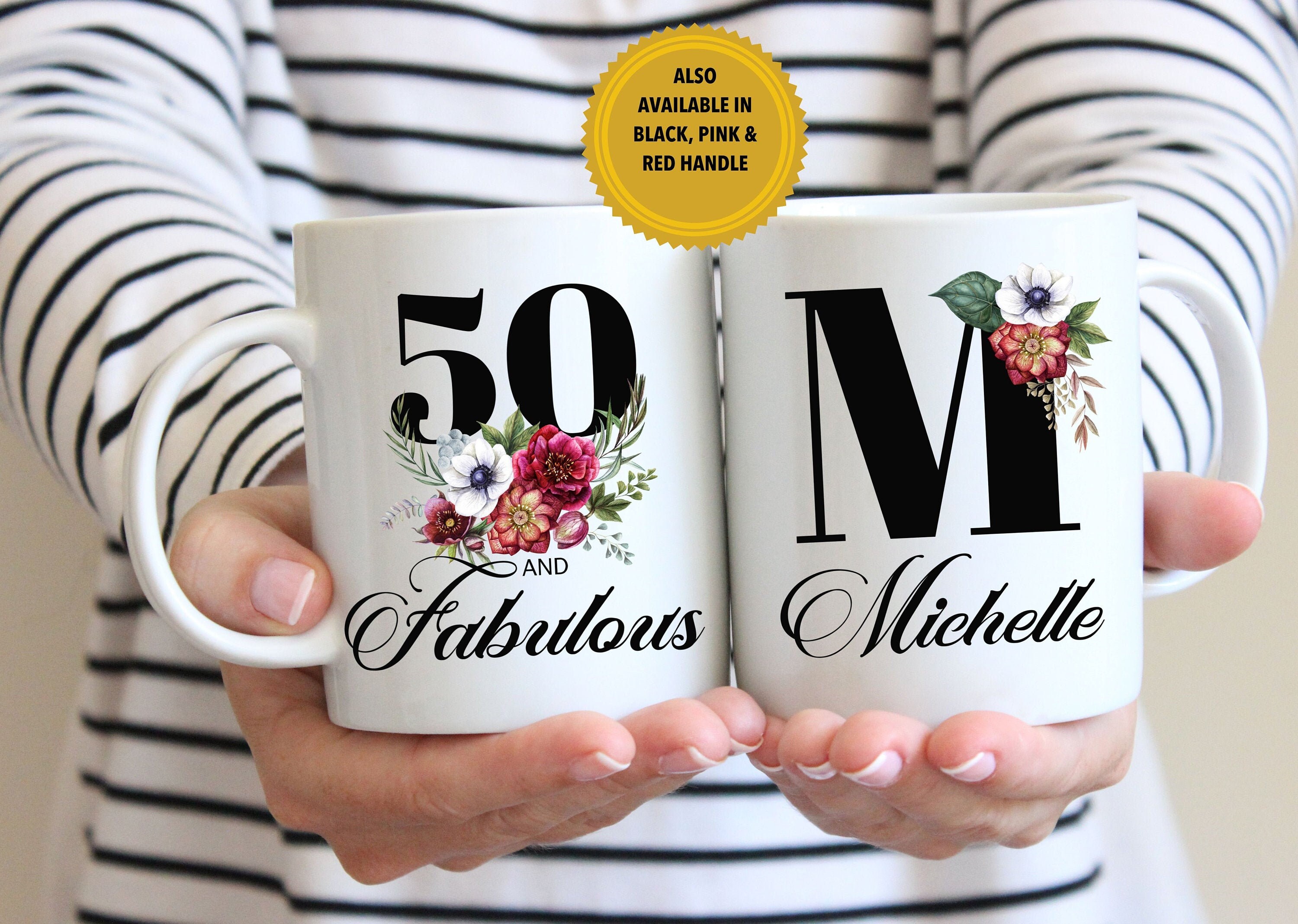 Custom 50th Birthday Gift Mug for Women