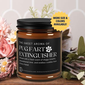 Pug Gifts for Pug Lovers for Women Funny Pet Candle New Puppy Owner Pug Mom Mothers Day Unique Candle Parent Dog Lover Cozy Pet Humor Gifts