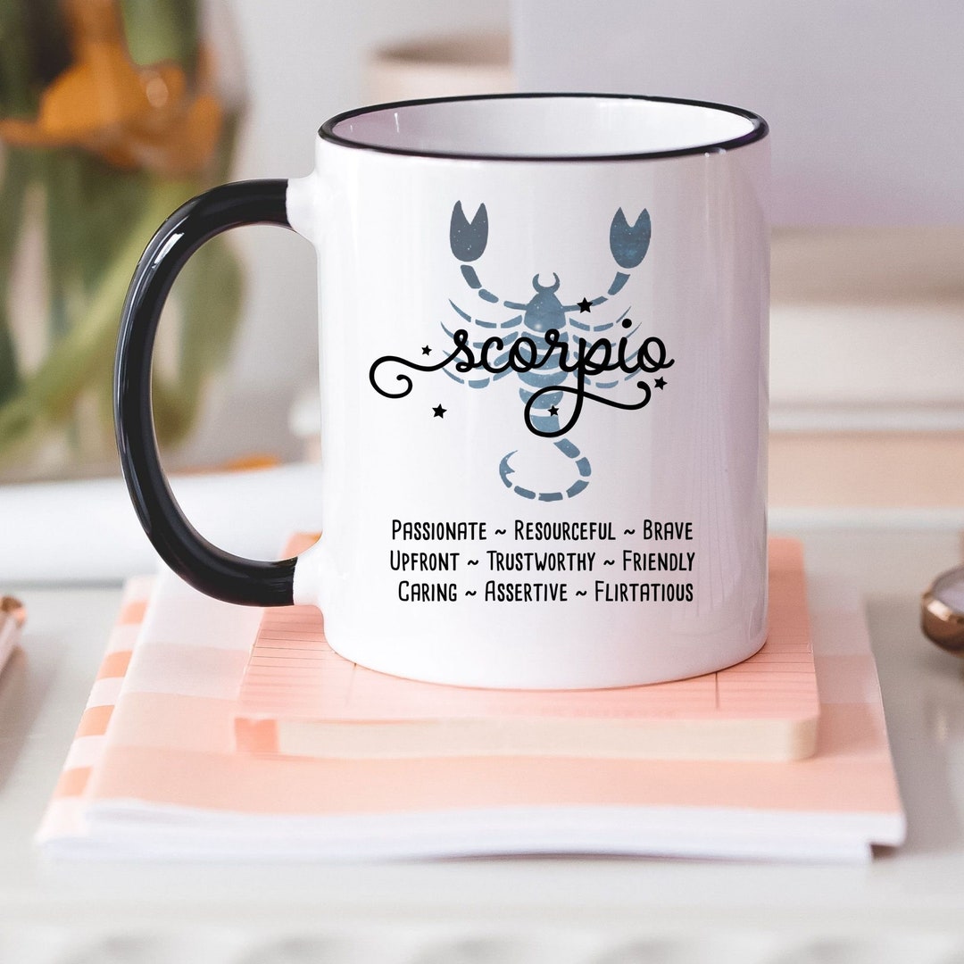 Scorpio Zodiac Mug L Personalized Astrology Coffee Cup L - Etsy