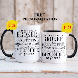 Mortgage Broker Gift for Women and Men l  Gift for Realtors From Lenders l Personalized Custom Name Coffee Mug