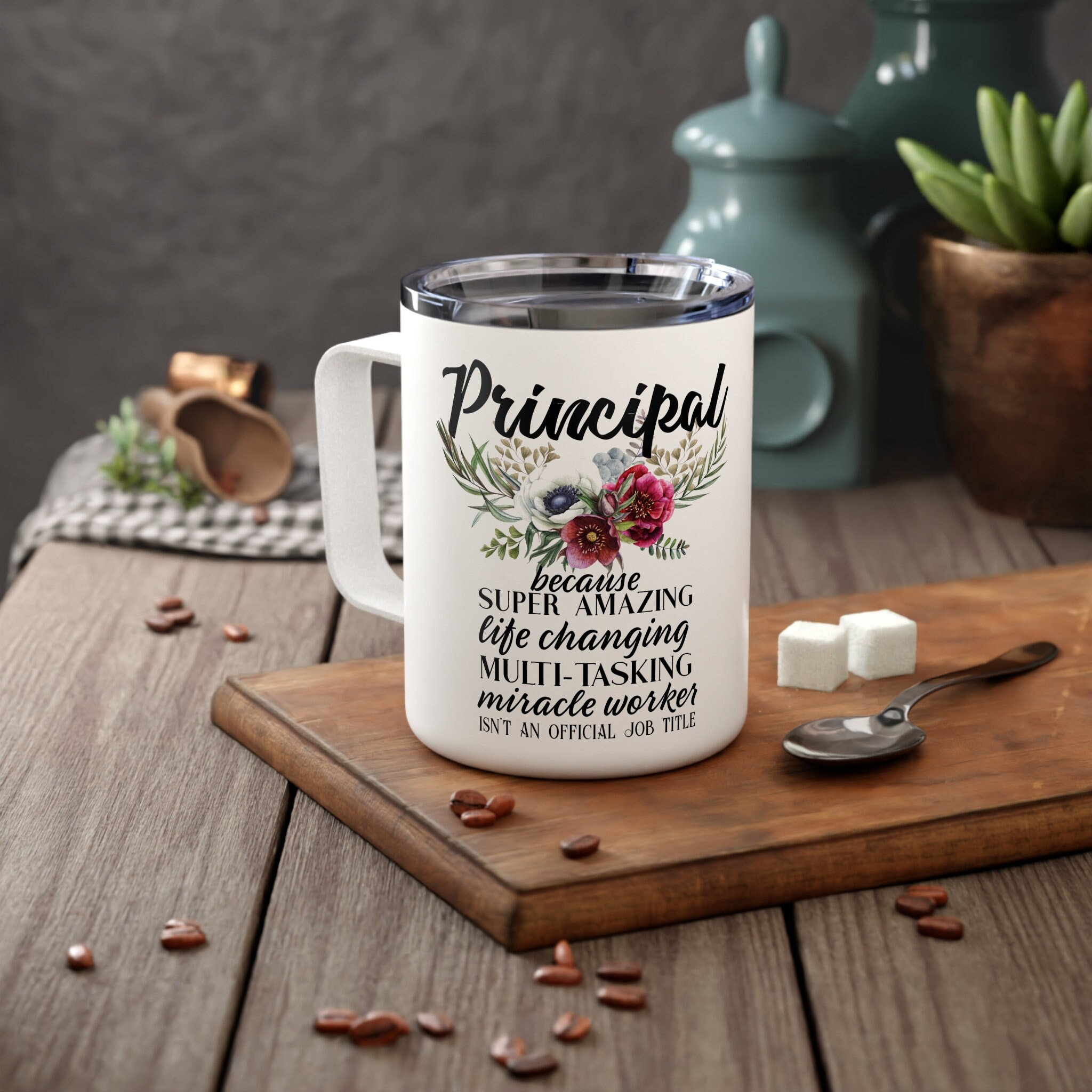 Personalisierte Schulleiter Geschenk für Frauen l Schulleiter Geschenke l Ruhestand, Danke, Wertschätzung, Geburtstag, Weihnachten l Benutzerdefinierte Namenstasse