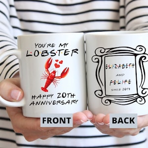 Funny 20th Anniversary l You&#39;re My Lobster Mug l You&#39;re My Person Cup l Twenty Year Anniversary l Personalized Husband, Wife Gift Idea