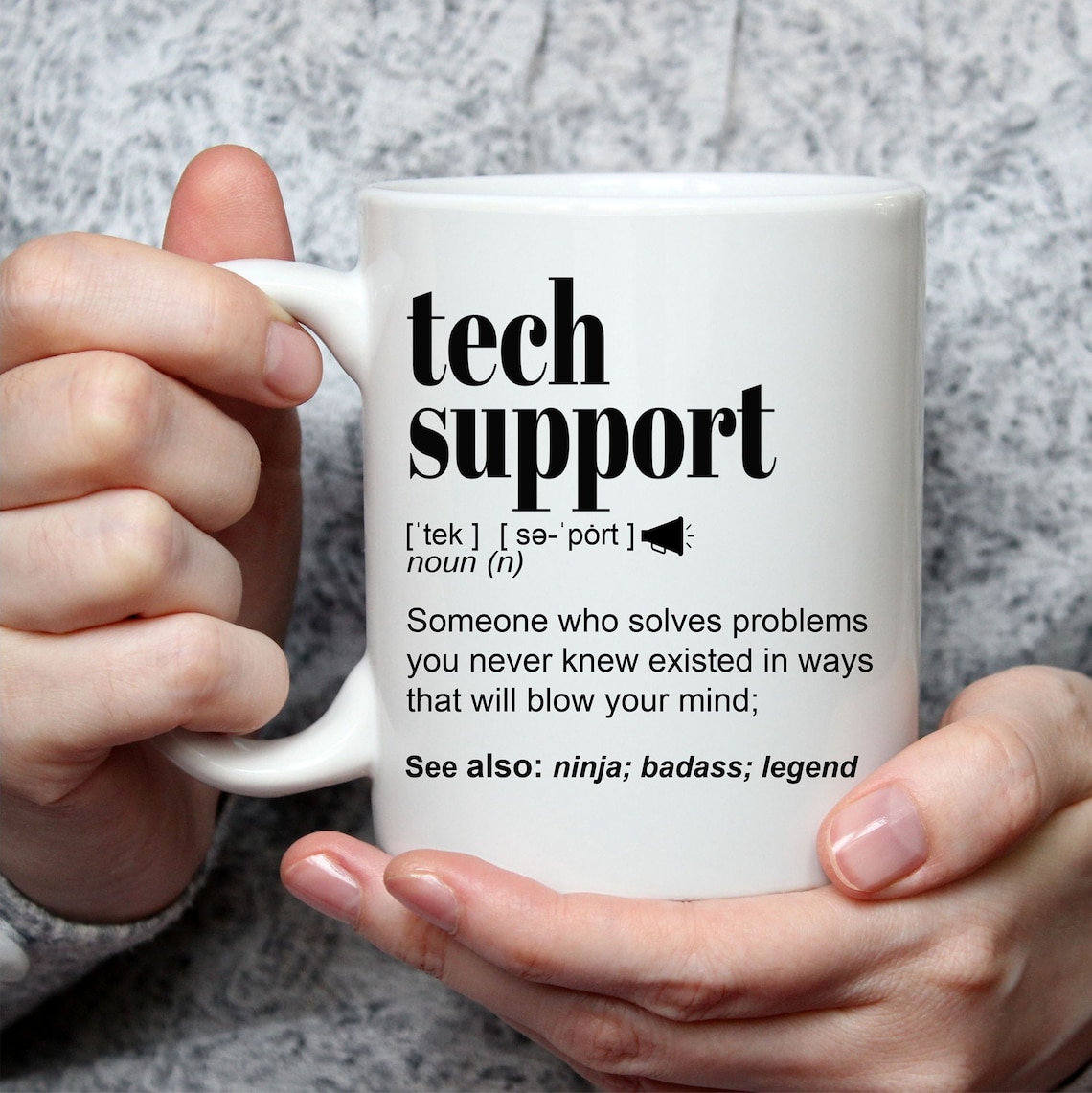 Funny Tech Support Gift Mug L Personalized Coffee Cup for Men Etsy