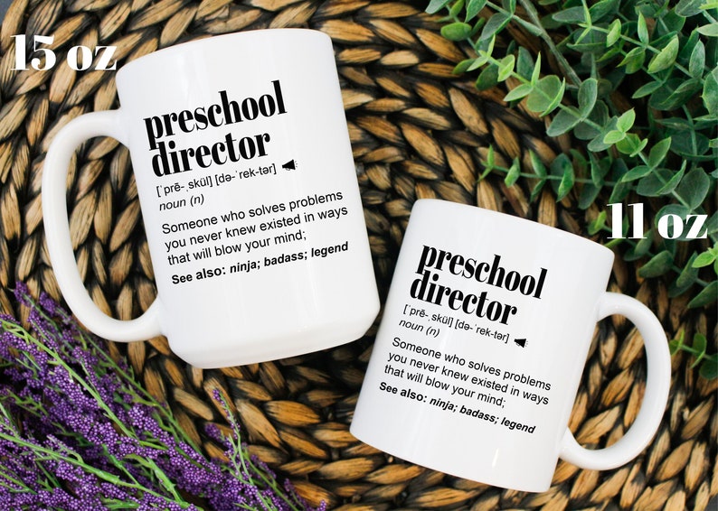 Preschool Director Gift Mug Daycare Teacher For Birthday Etsy