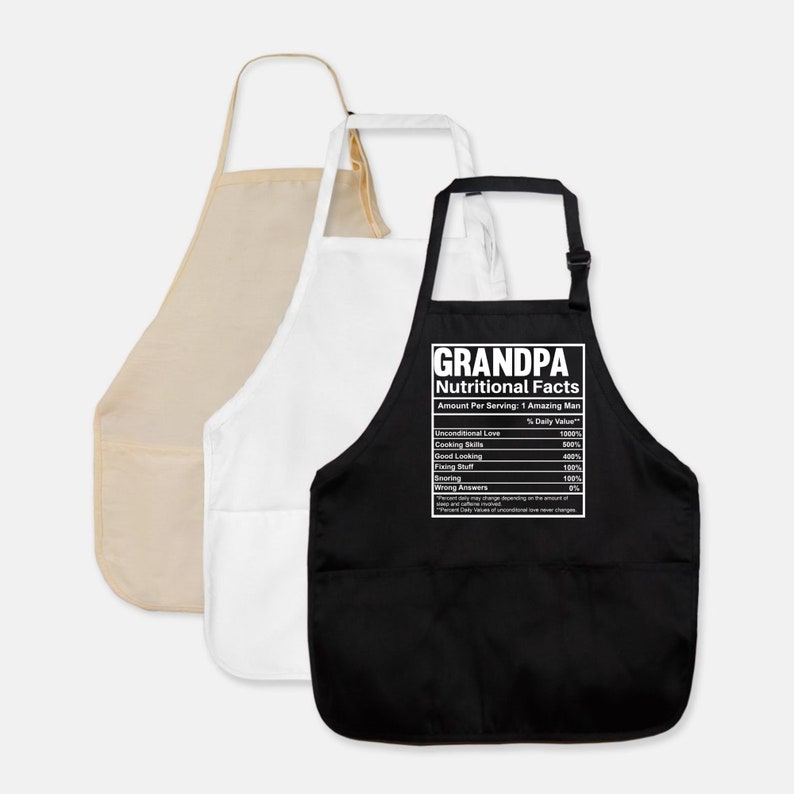 Grandpa Apron With Pockets Grandpa Apron for Cooking Baking BBQ Funny