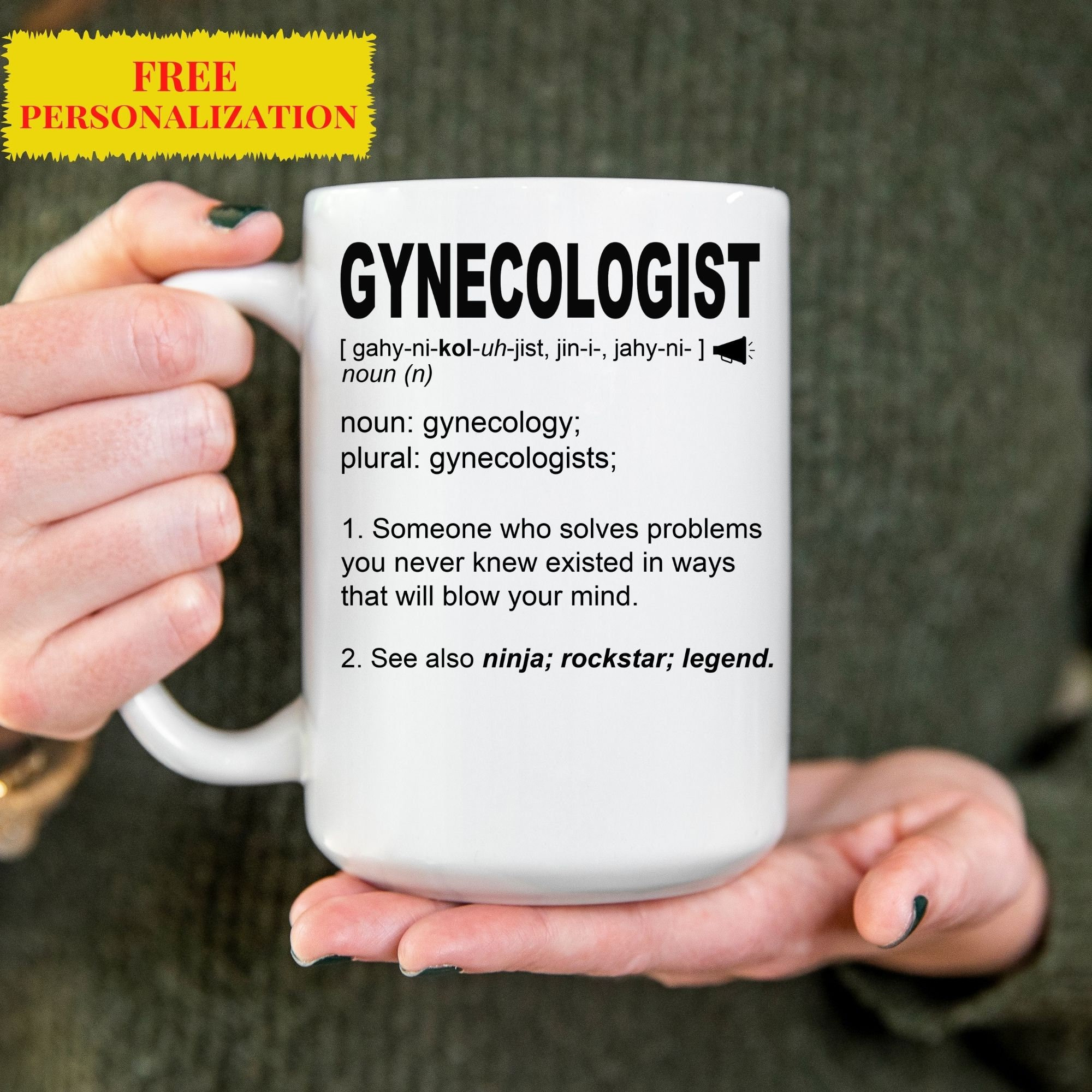 Gynecologist gift, Gynecologist Mug, Doctor Graduate Gift, Medical Student, Obgyn, Birthday Gift, Custom Ceramic Coffee MUg