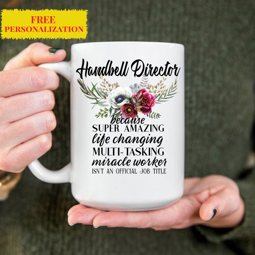 Personalized HANDBELL DIRECTOR Gift for Women L Retirement, Thank You