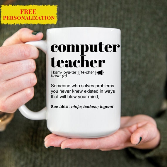 Lustige COMPUTER LEHRER Geschenk Tasse f r M nner und Frauen l F r