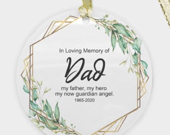 Adorno navideño conmemorativo para papá: regalo de porcelana