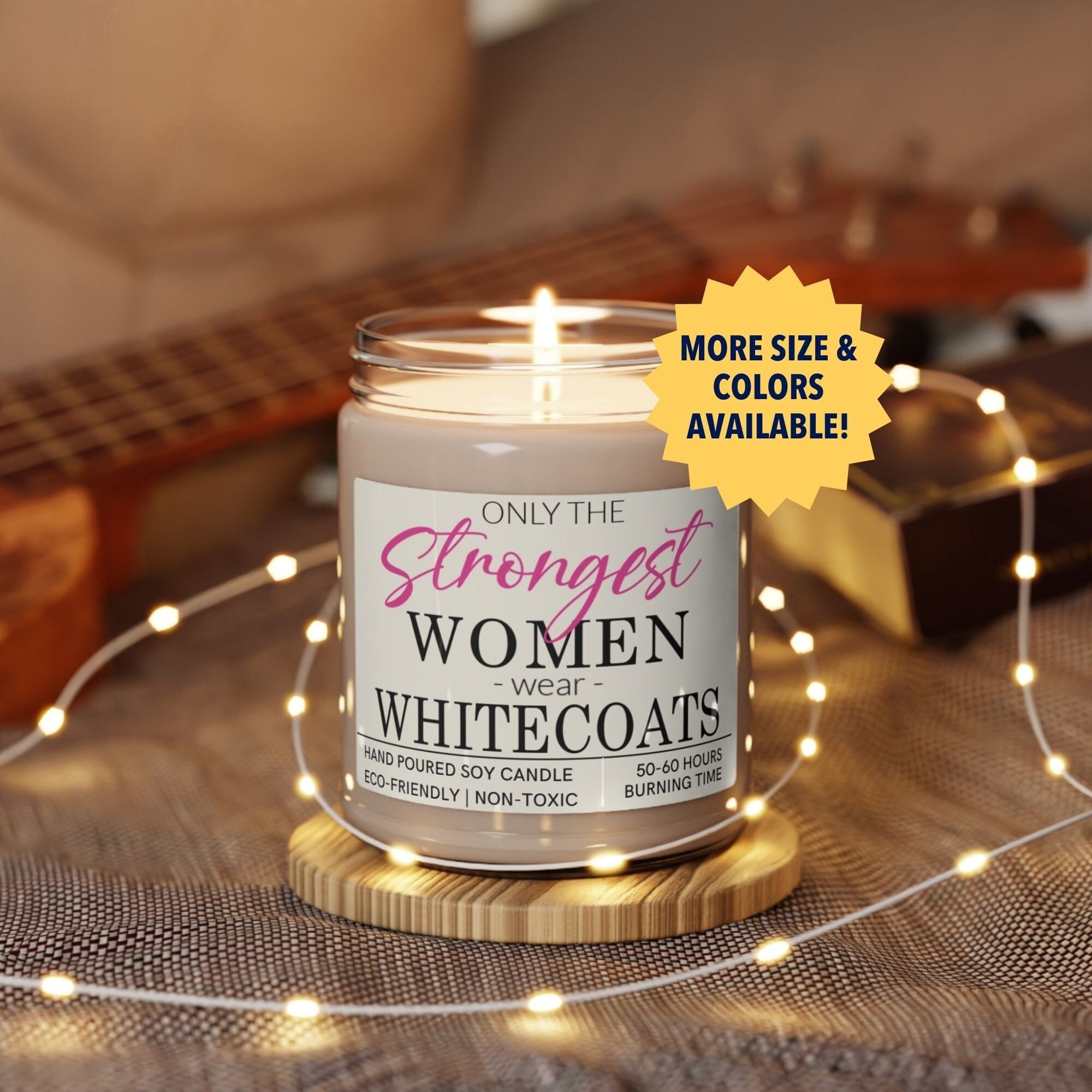 White Coat Ceremony Gift Candle, Medical Pharmacy, Physician Assistant, DO School White Coat Ceremony Candle for Her MD PA Pt Ceremony Gift