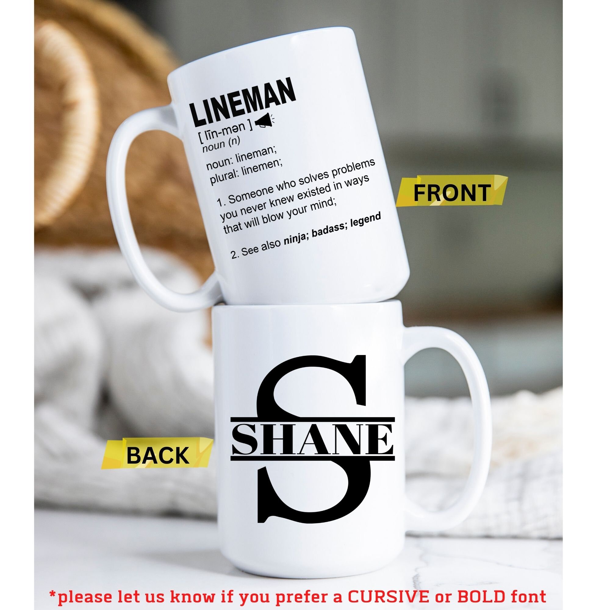 Best Power Lineman Gift Mug for Women and Men for Christmas Etsy