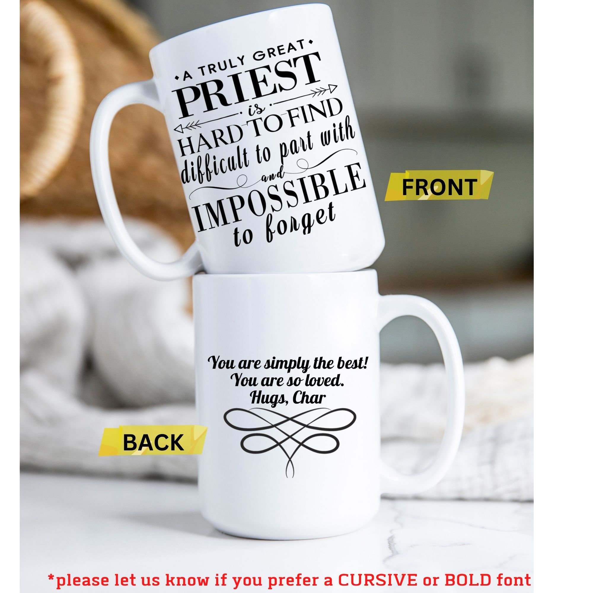 Priest Gift A Truly Great Priest Travel Mug Catholic Priest Gifts Personalized Mug for Priest Wedding Gift Priest Retirement Confirmation